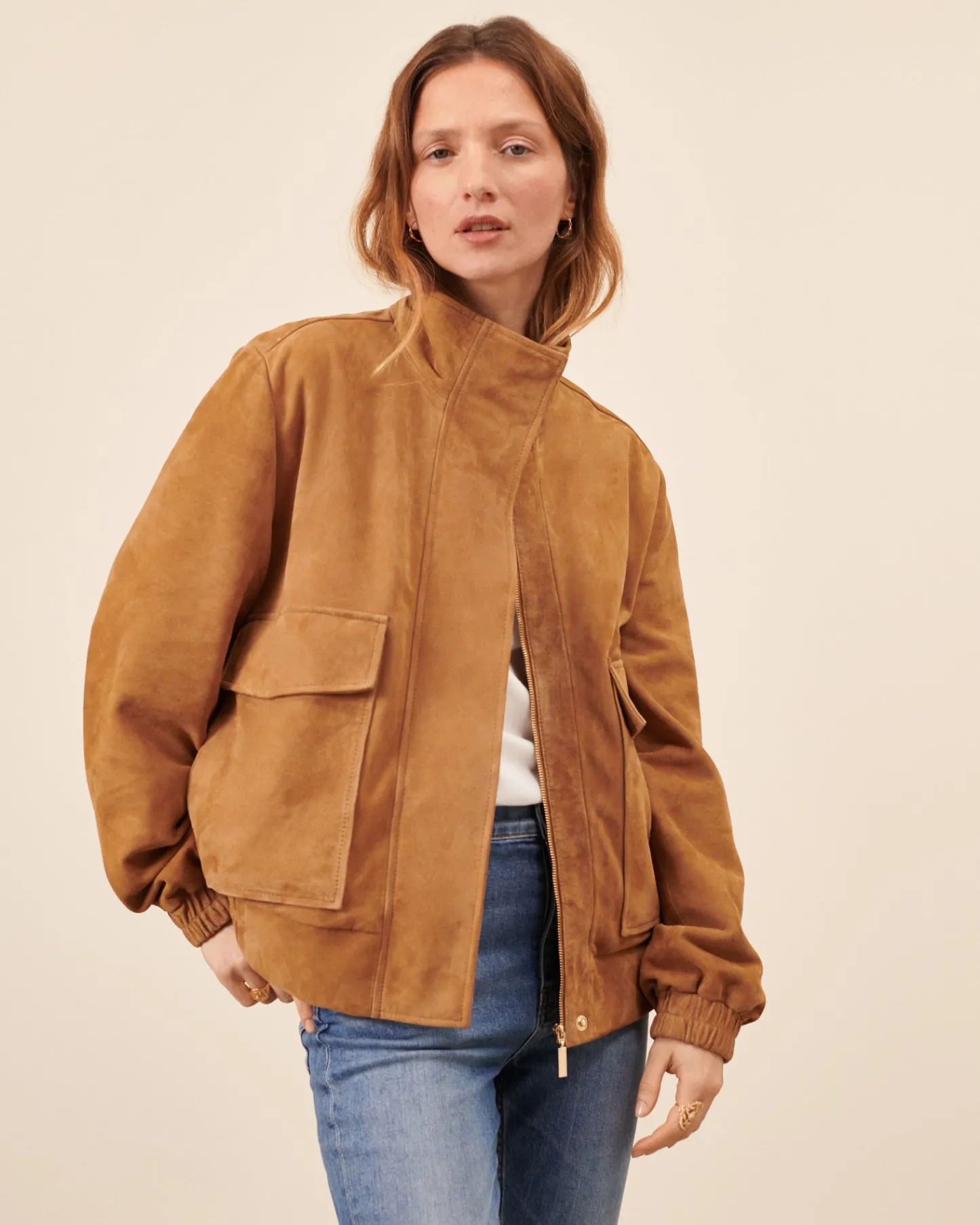 Hauts>Maison Sarah Lavoine Blouson Alma - Camel