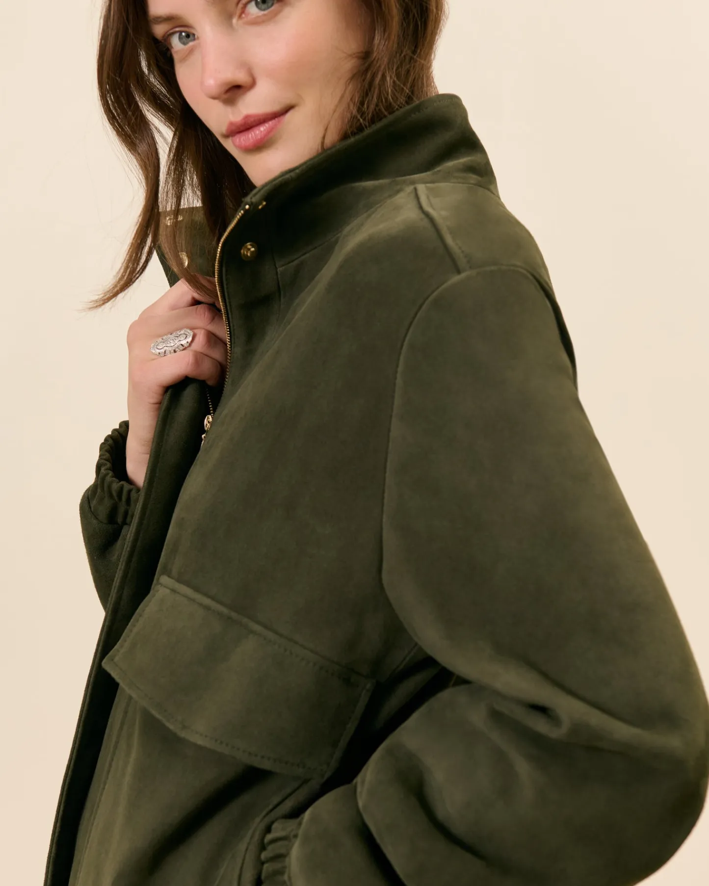 Hauts>Maison Sarah Lavoine Blouson Alma - Kaki