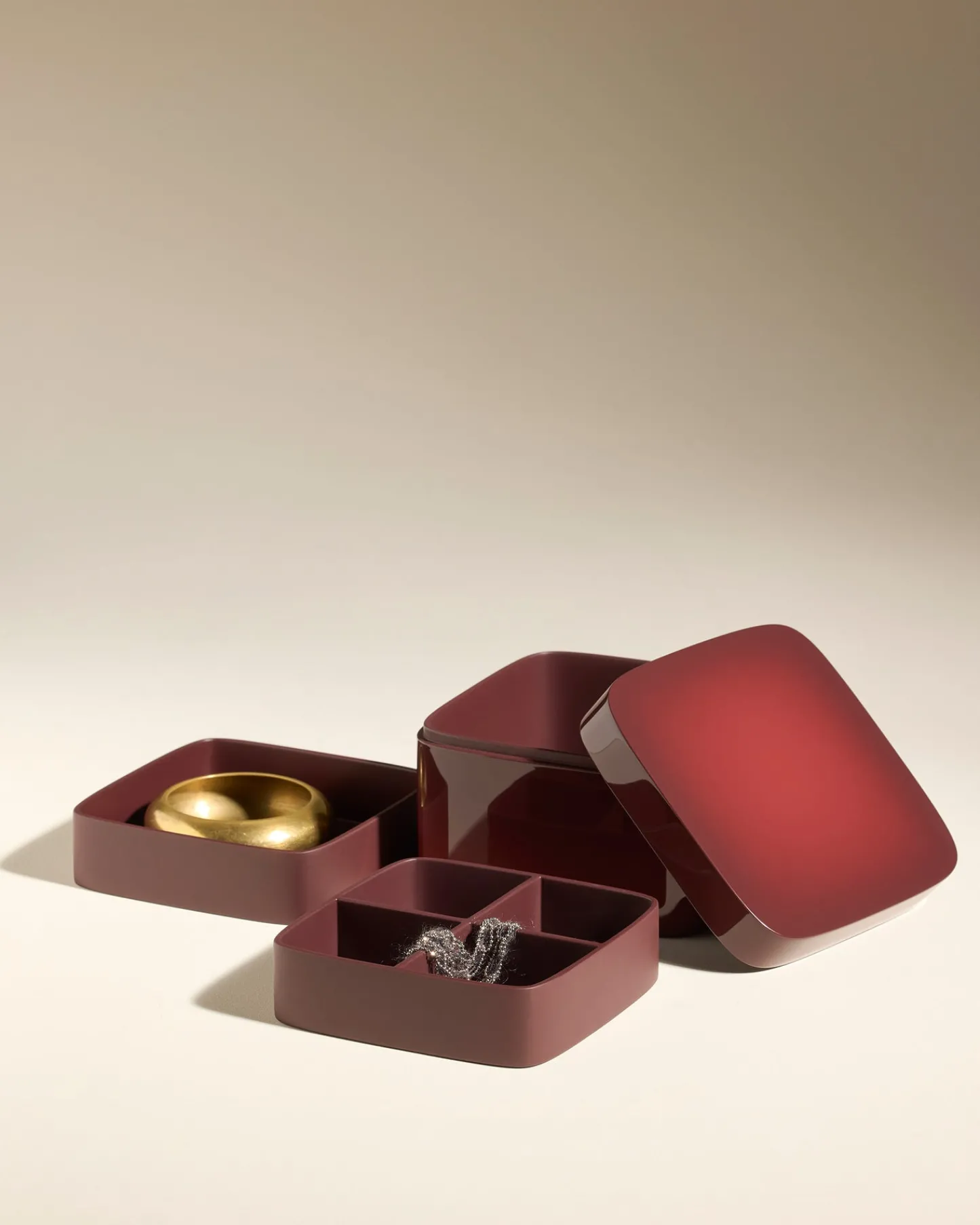 Objets & Déco>Maison Sarah Lavoine Boîte à bijoux Oscar - Carmin