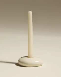 Bougeoirs & Photophores>Maison Sarah Lavoine Bougeoir Stone - Ecru