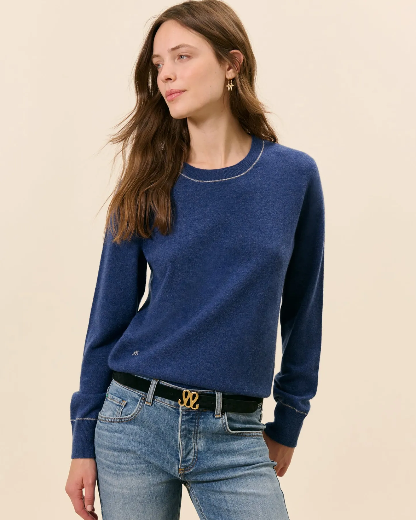 Accessoires>Maison Sarah Lavoine Ceinture Reversible Monogramme - Noir