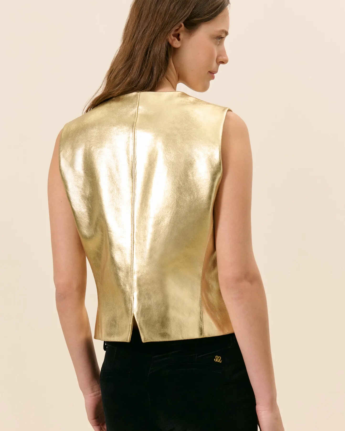 Costumes|Hauts>Maison Sarah Lavoine Gilet Mondor - Doré