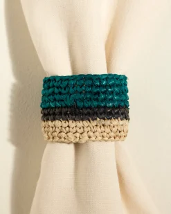 Linge De Table>Maison Sarah Lavoine Rond de serviette Globe - Bleu Sarah