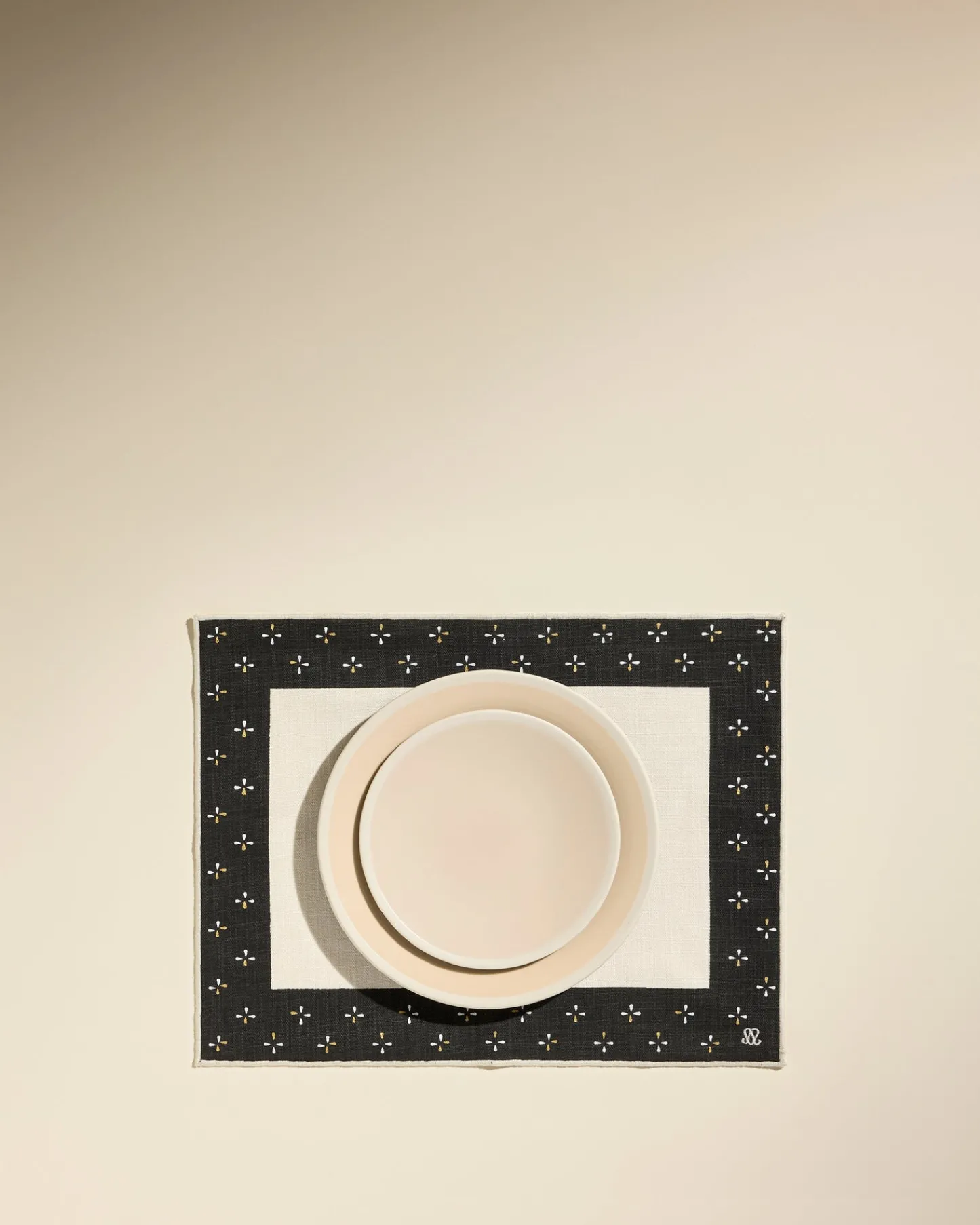 Linge De Table>Maison Sarah Lavoine Set de table Murmure - Noir