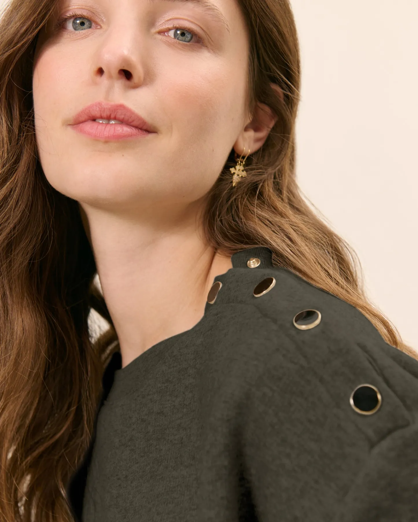 Hauts>Maison Sarah Lavoine Sweat Passy - Kaki