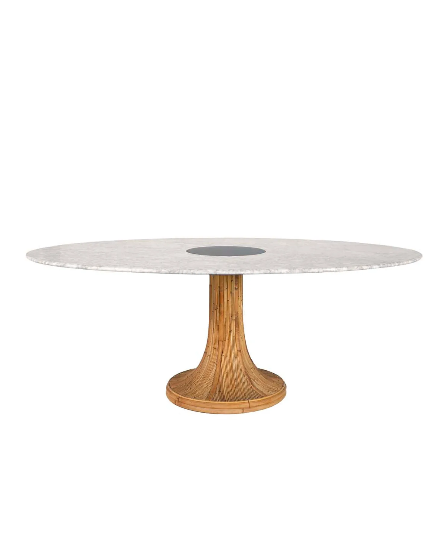 Tables Hautes>Maison Sarah Lavoine Table ovale Riviera Marbre Blanc Blanc / Naturel