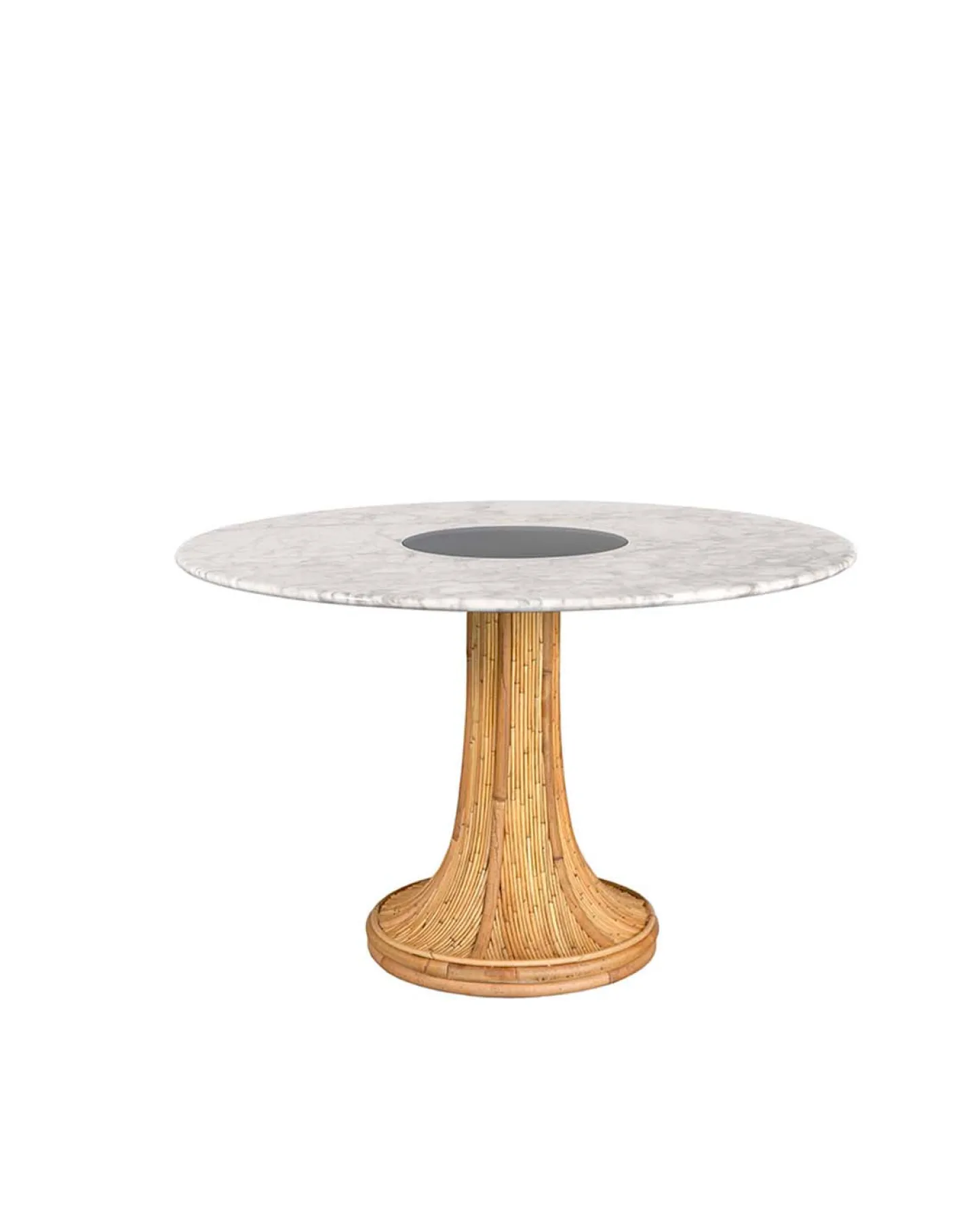Tables Hautes>Maison Sarah Lavoine Table ronde Riviera Marbre Blanc Blanc / Naturel