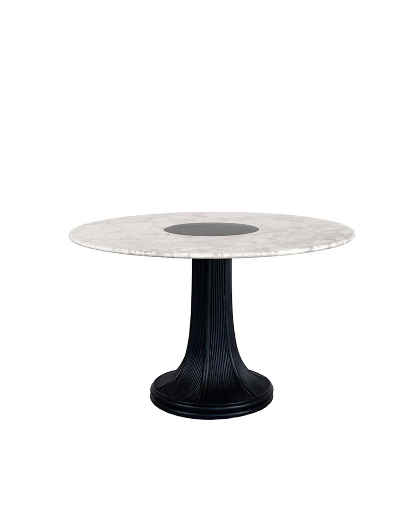 Tables Hautes>Maison Sarah Lavoine Table ronde Riviera Marbre Noir Blanc / Noir