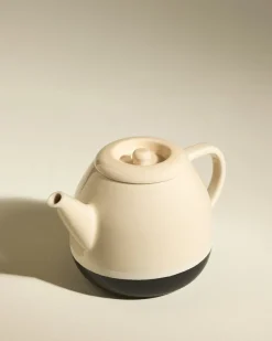 Collection Sicilia|Carafes>Maison Sarah Lavoine Theière Sicilia - Ecru